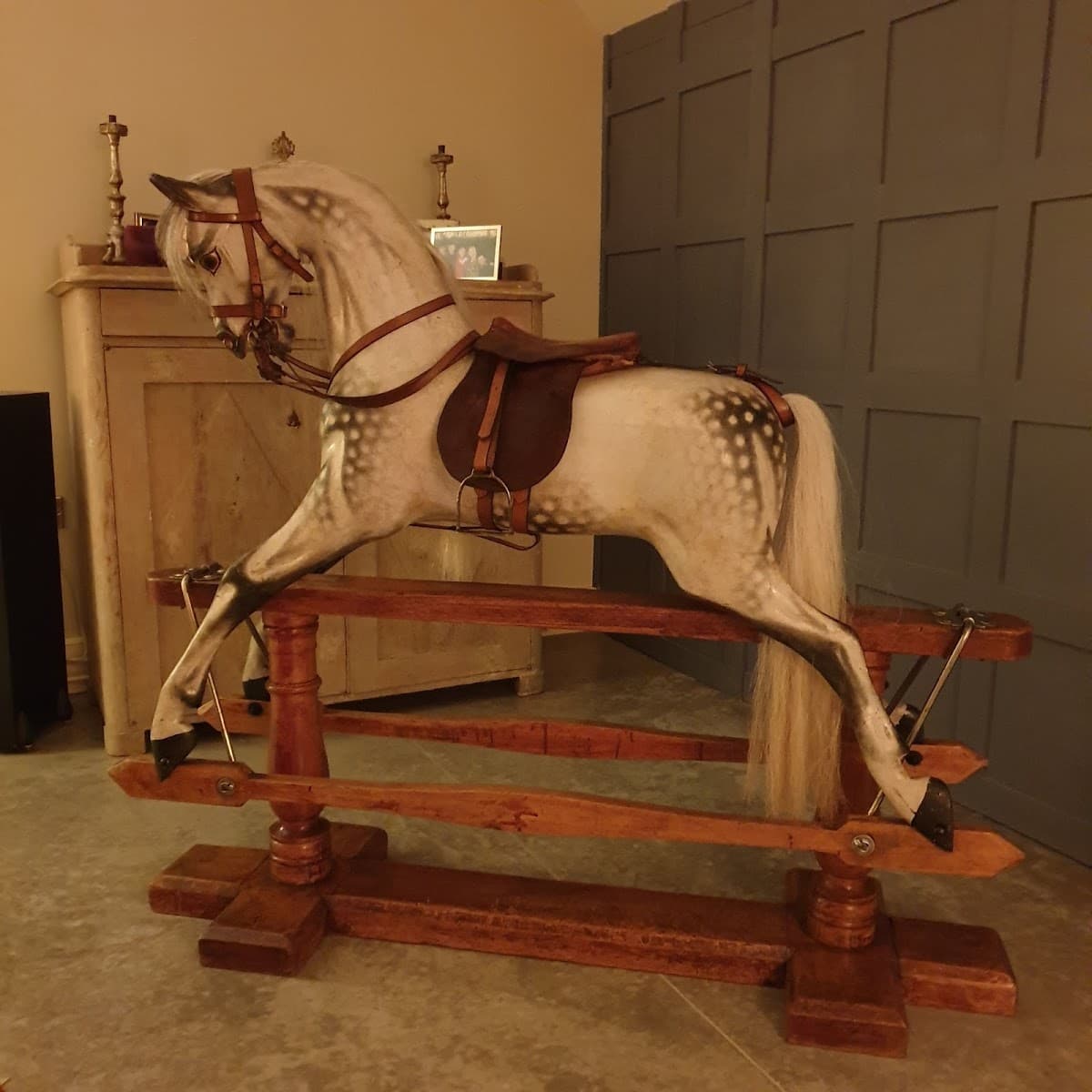 Antique Rocking Horses At Antiquated, West Sussex, UK